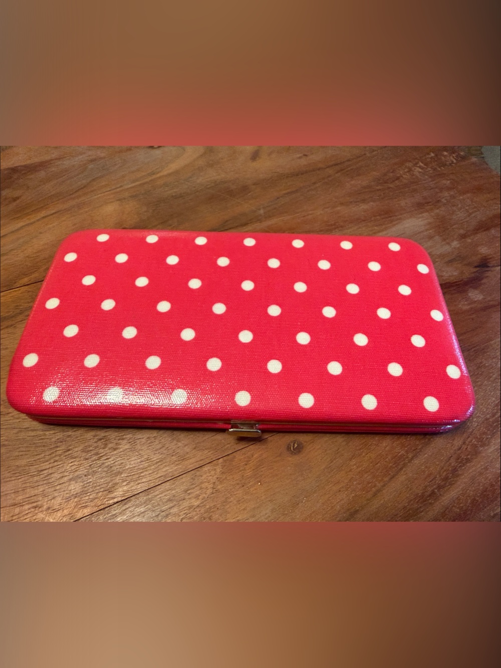 Merona Hot Pink Polka Dot Hinge Wallet